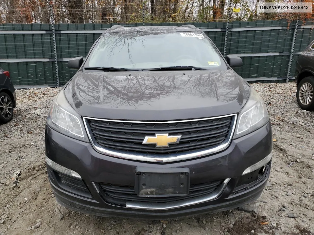 2015 Chevrolet Traverse Ls VIN: 1GNKVFKD2FJ348843 Lot: 78061154