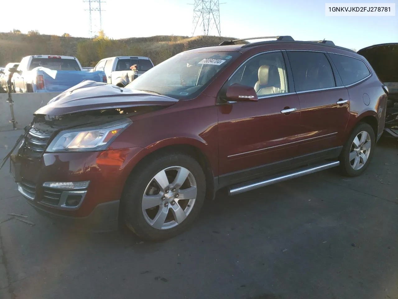 2015 Chevrolet Traverse Ltz VIN: 1GNKVJKD2FJ278781 Lot: 78094704