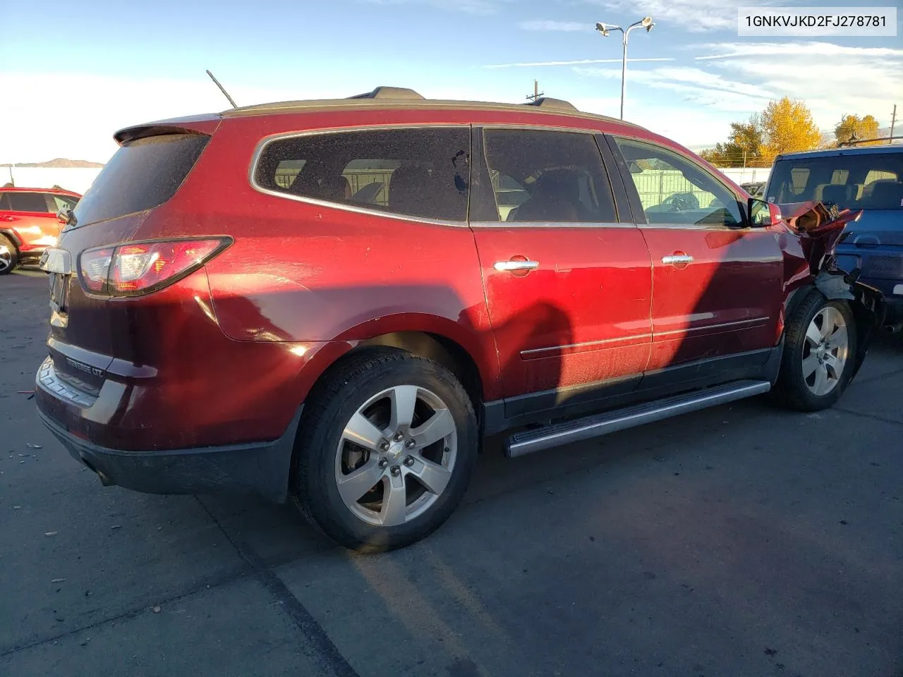 2015 Chevrolet Traverse Ltz VIN: 1GNKVJKD2FJ278781 Lot: 78094704