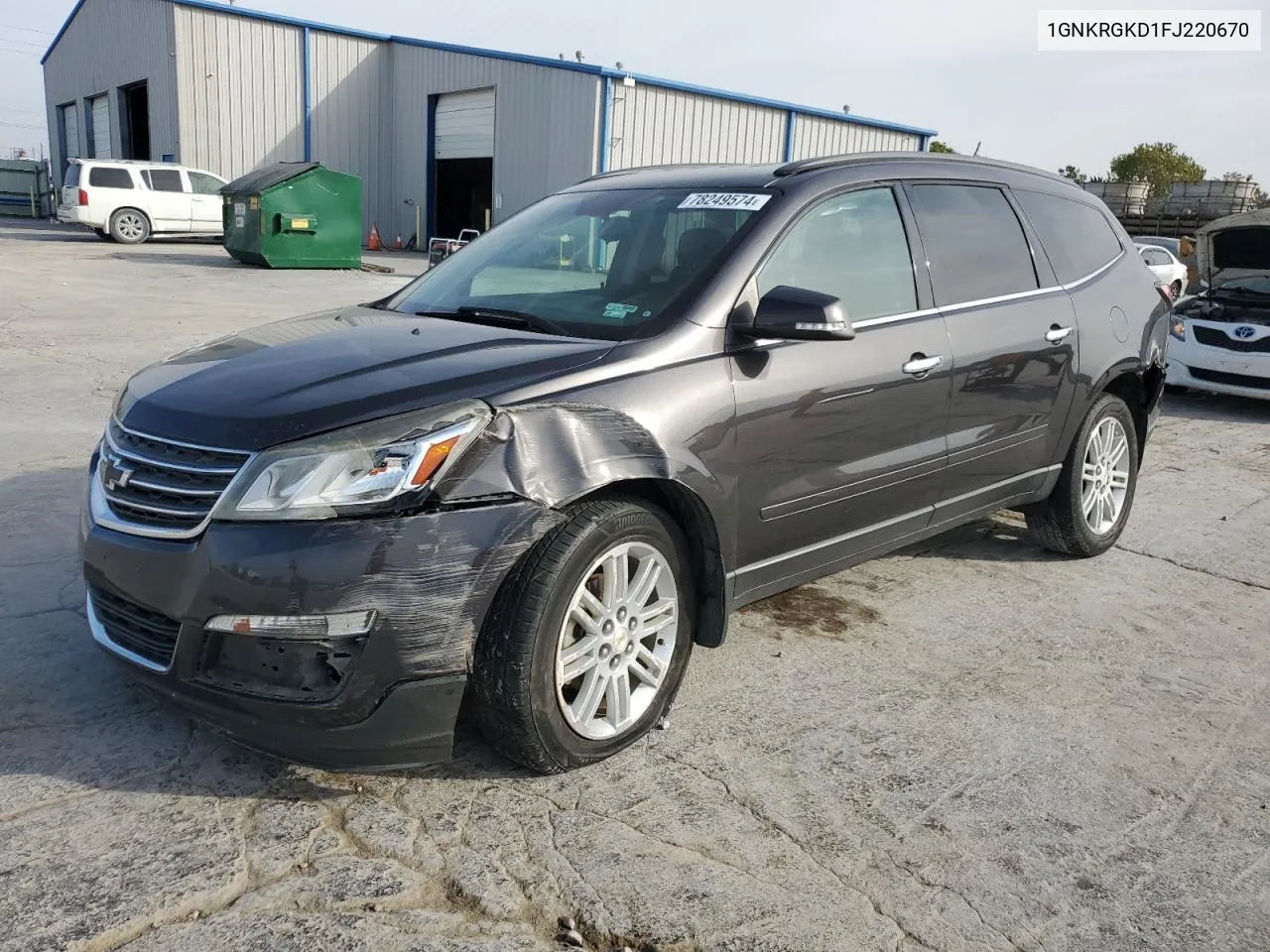 2015 Chevrolet Traverse Lt VIN: 1GNKRGKD1FJ220670 Lot: 78249574