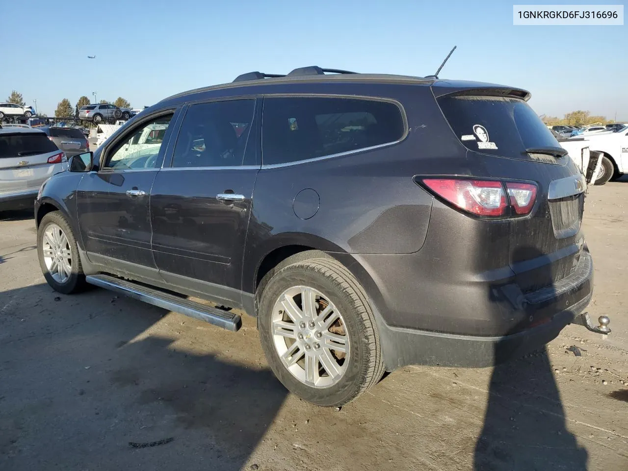 2015 Chevrolet Traverse Lt VIN: 1GNKRGKD6FJ316696 Lot: 78281454