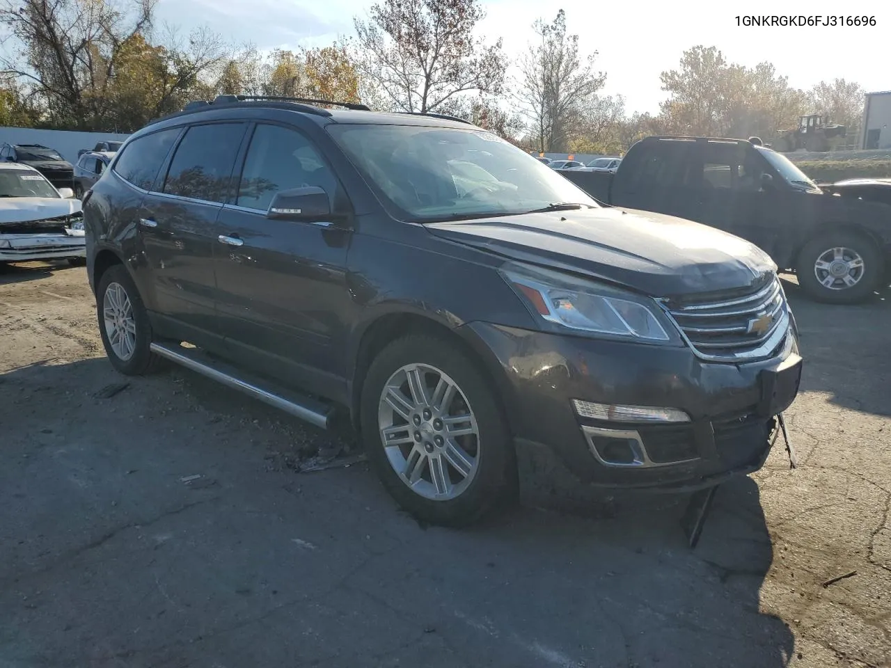 2015 Chevrolet Traverse Lt VIN: 1GNKRGKD6FJ316696 Lot: 78281454