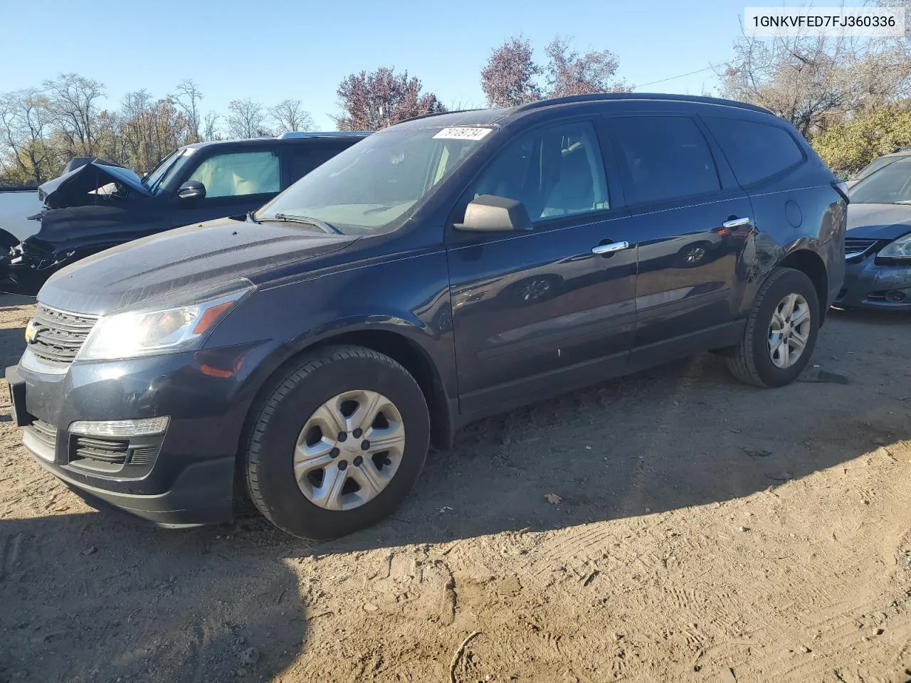 2015 Chevrolet Traverse Ls VIN: 1GNKVFED7FJ360336 Lot: 79109734