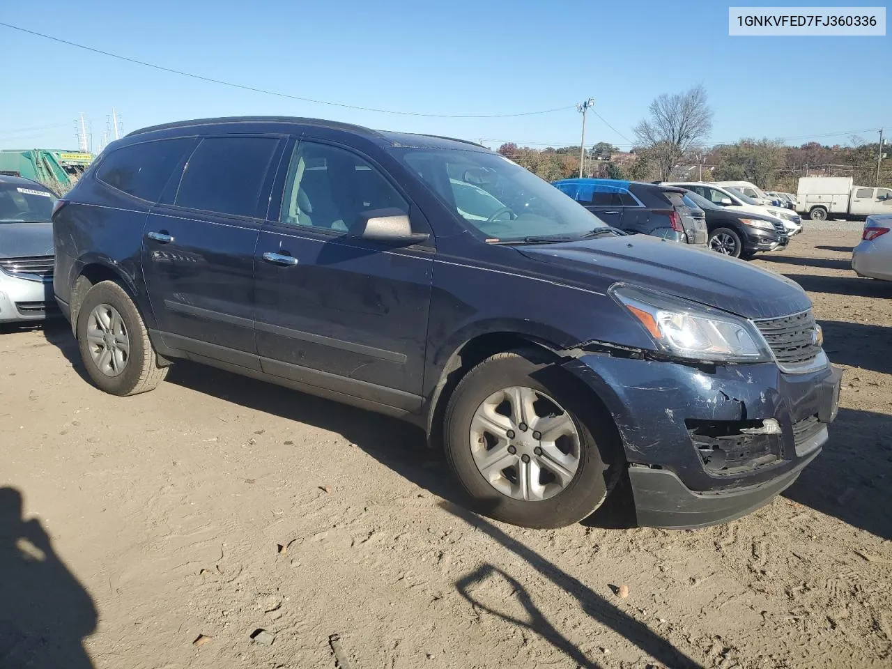 2015 Chevrolet Traverse Ls VIN: 1GNKVFED7FJ360336 Lot: 79109734