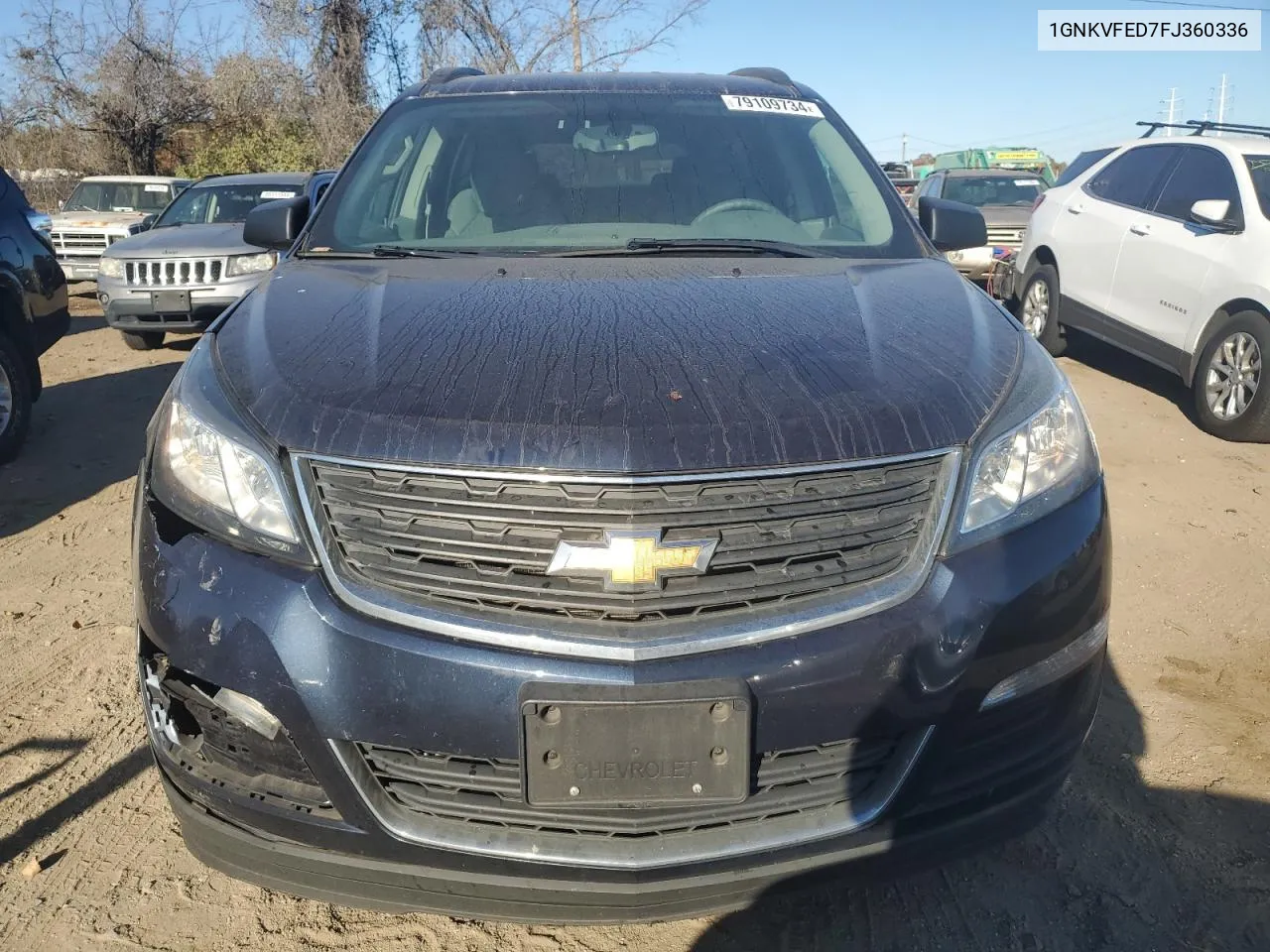 2015 Chevrolet Traverse Ls VIN: 1GNKVFED7FJ360336 Lot: 79109734