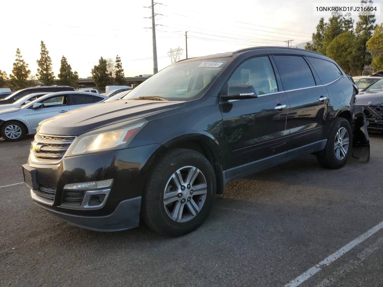 2015 Chevrolet Traverse Lt VIN: 1GNKRGKD1FJ216604 Lot: 79276494