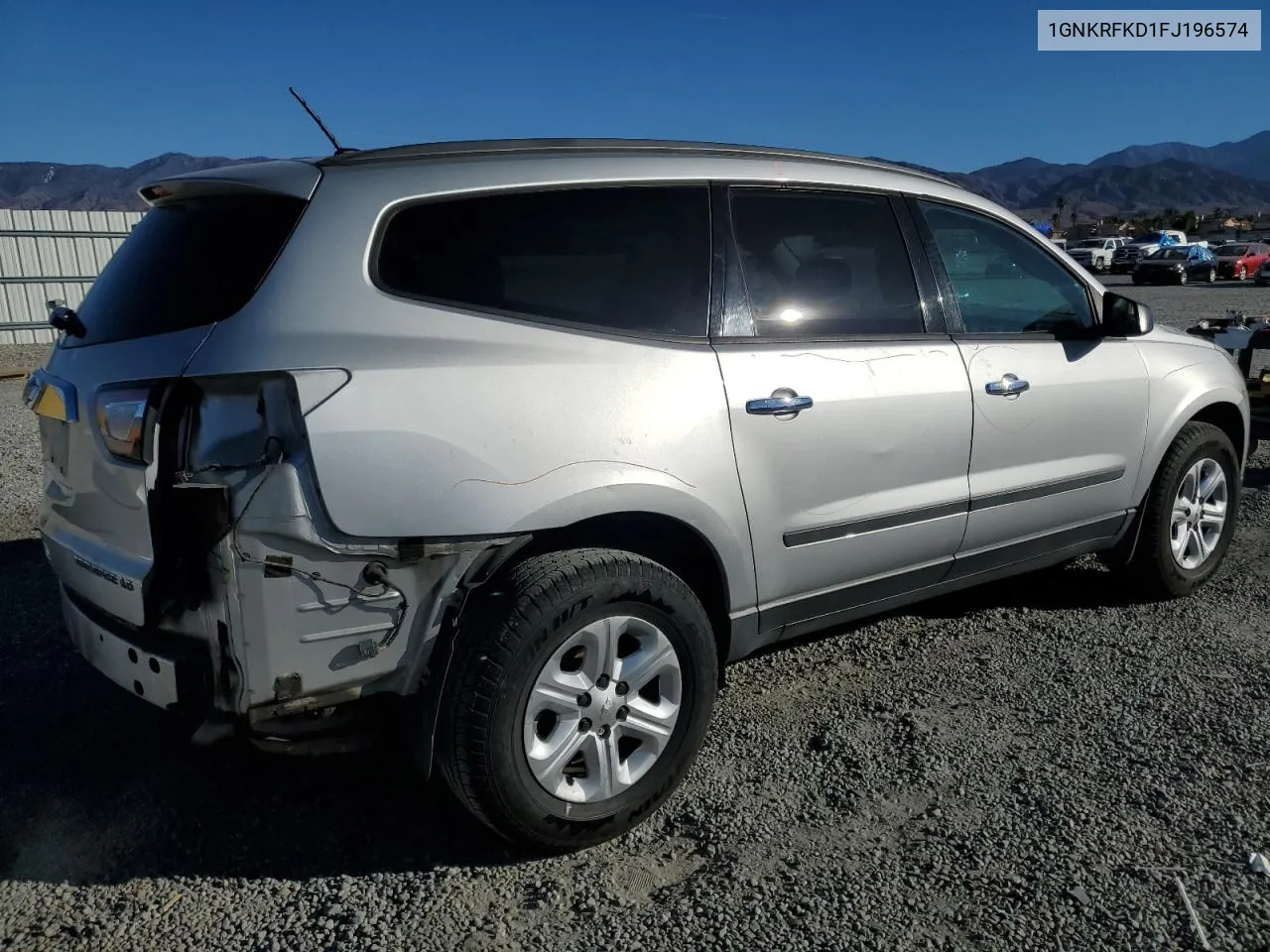 2015 Chevrolet Traverse Ls VIN: 1GNKRFKD1FJ196574 Lot: 80132154