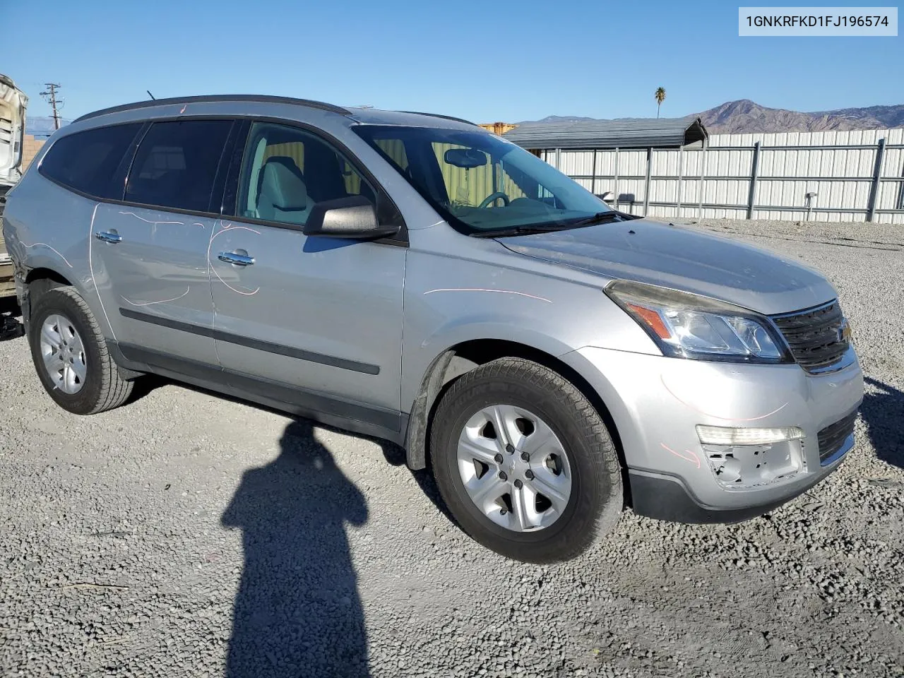 2015 Chevrolet Traverse Ls VIN: 1GNKRFKD1FJ196574 Lot: 80132154