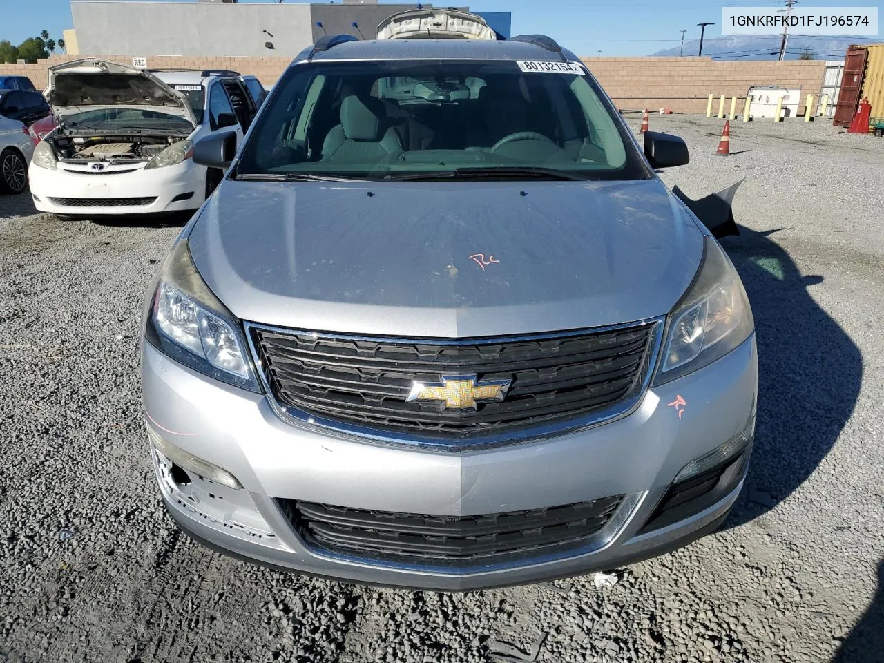 2015 Chevrolet Traverse Ls VIN: 1GNKRFKD1FJ196574 Lot: 80132154