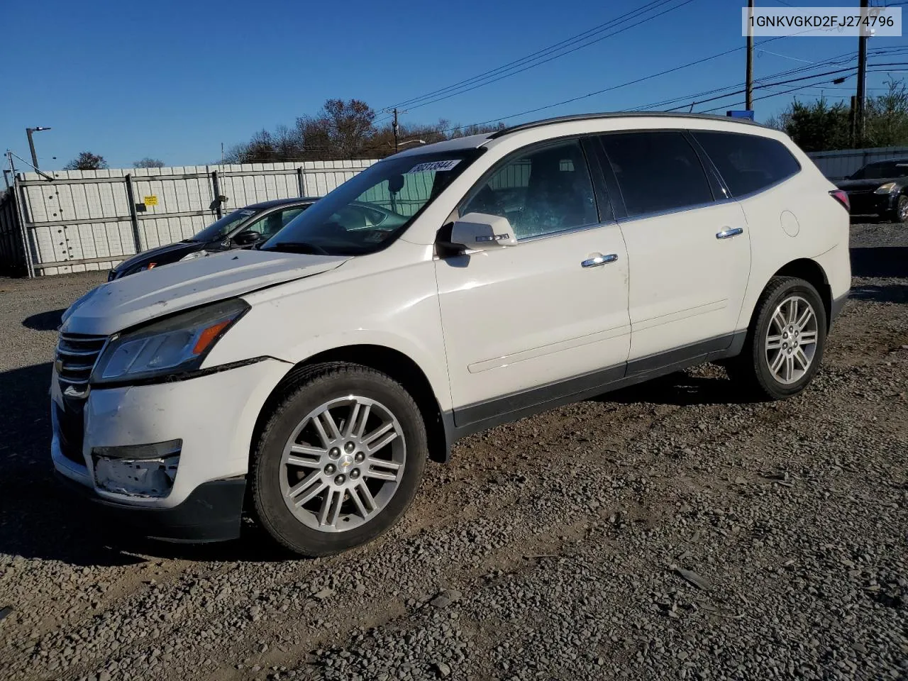 2015 Chevrolet Traverse Lt VIN: 1GNKVGKD2FJ274796 Lot: 80313844