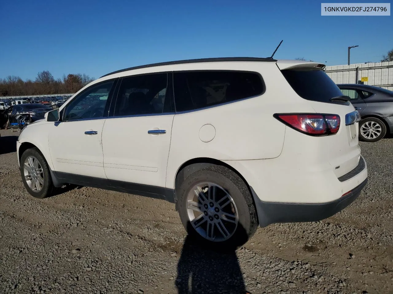 2015 Chevrolet Traverse Lt VIN: 1GNKVGKD2FJ274796 Lot: 80313844