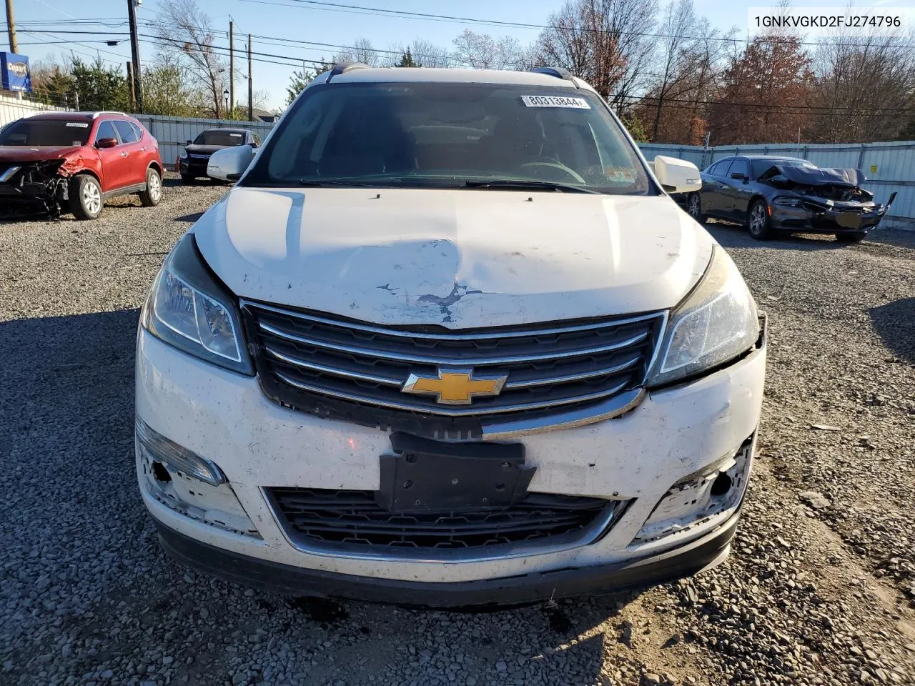 2015 Chevrolet Traverse Lt VIN: 1GNKVGKD2FJ274796 Lot: 80313844