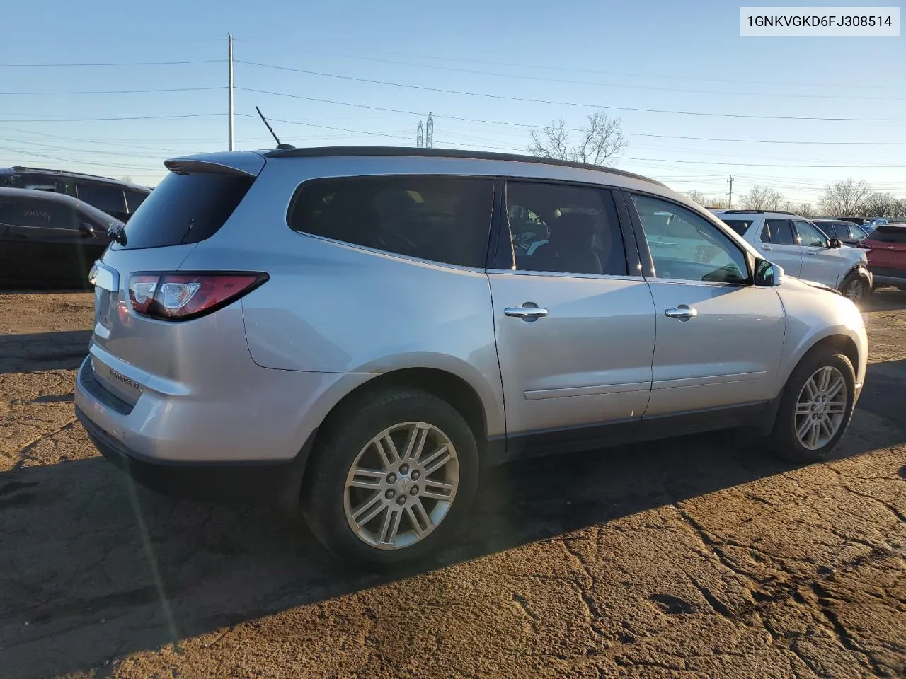 2015 Chevrolet Traverse Lt VIN: 1GNKVGKD6FJ308514 Lot: 80346304