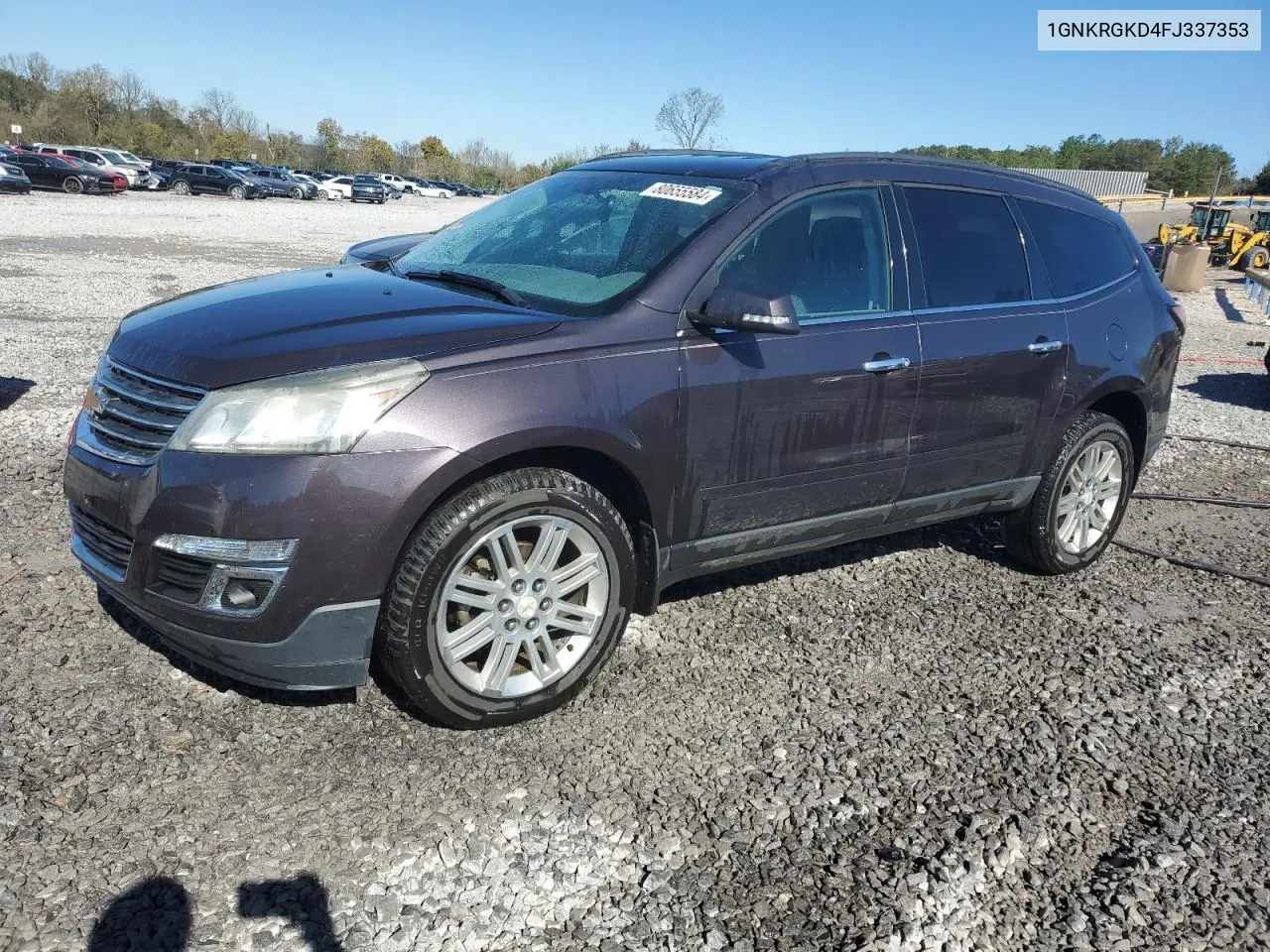 2015 Chevrolet Traverse Lt VIN: 1GNKRGKD4FJ337353 Lot: 80655584