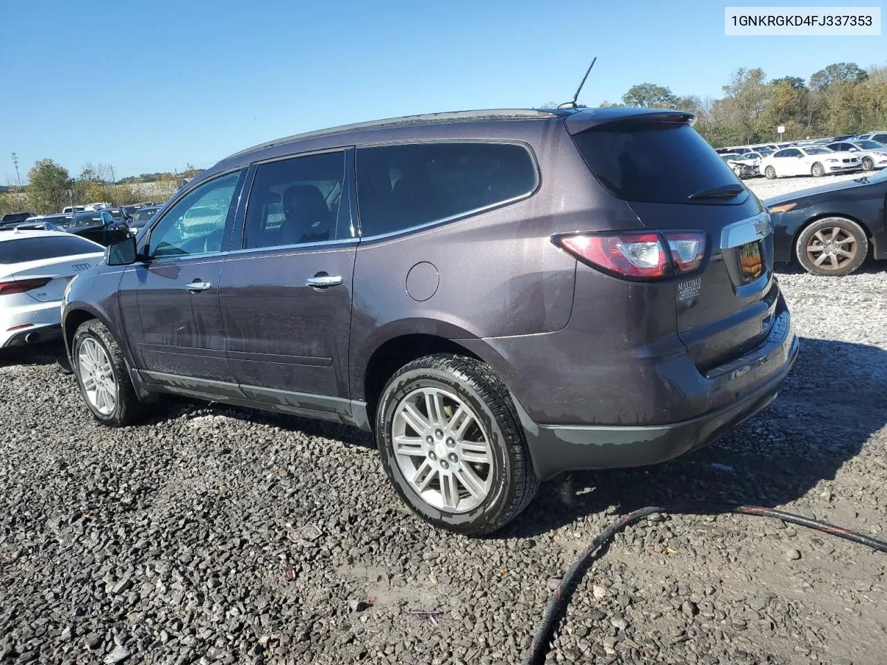 2015 Chevrolet Traverse Lt VIN: 1GNKRGKD4FJ337353 Lot: 80655584