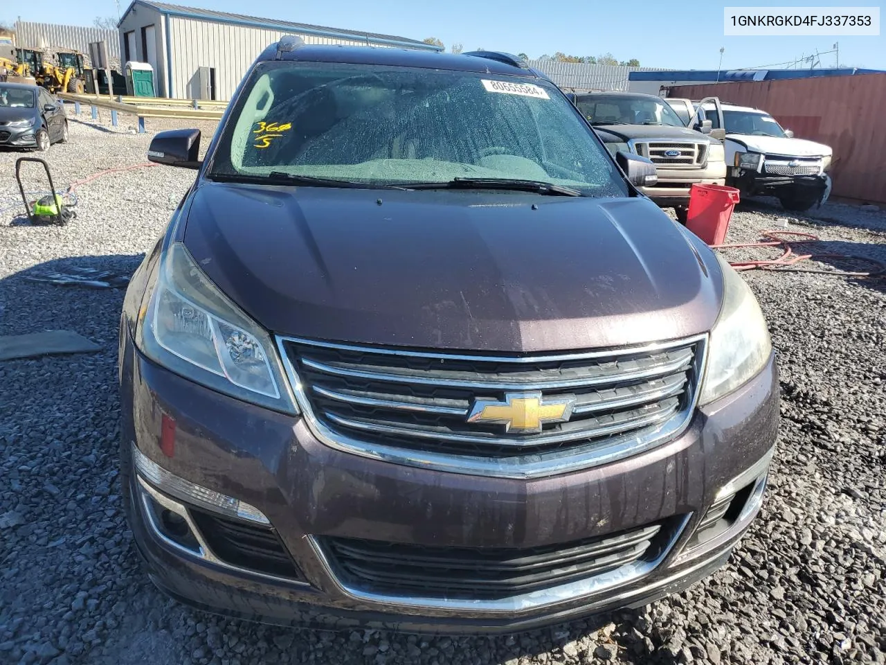 2015 Chevrolet Traverse Lt VIN: 1GNKRGKD4FJ337353 Lot: 80655584