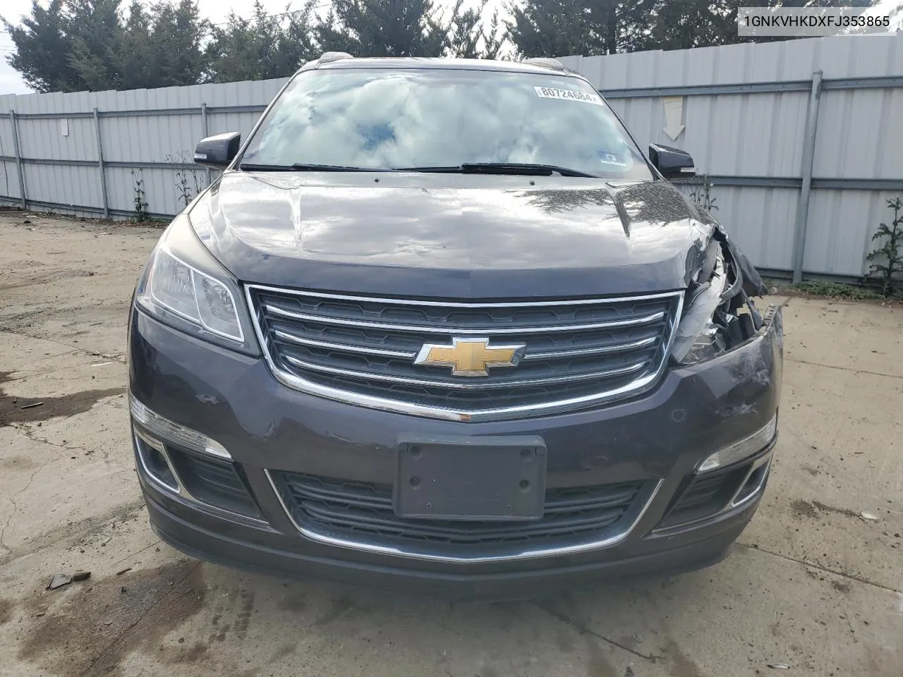 2015 Chevrolet Traverse Lt VIN: 1GNKVHKDXFJ353865 Lot: 80724684