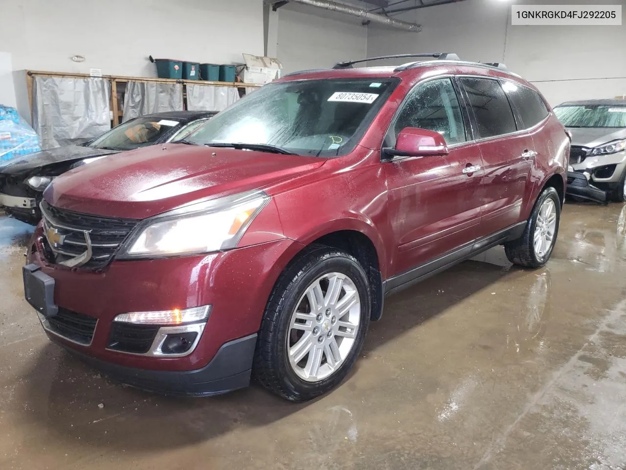 2015 Chevrolet Traverse Lt VIN: 1GNKRGKD4FJ292205 Lot: 80735054