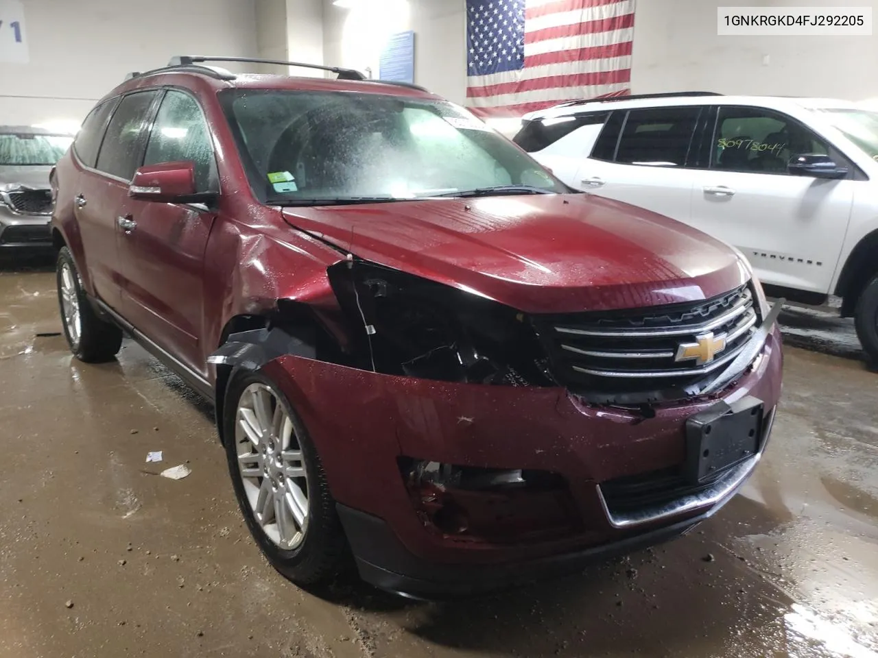 2015 Chevrolet Traverse Lt VIN: 1GNKRGKD4FJ292205 Lot: 80735054