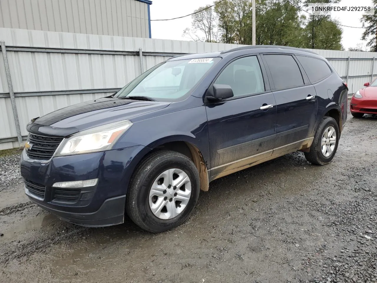 2015 Chevrolet Traverse Ls VIN: 1GNKRFED4FJ292758 Lot: 81265524