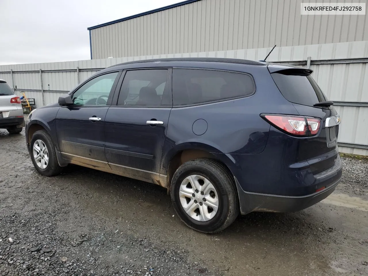 2015 Chevrolet Traverse Ls VIN: 1GNKRFED4FJ292758 Lot: 81265524