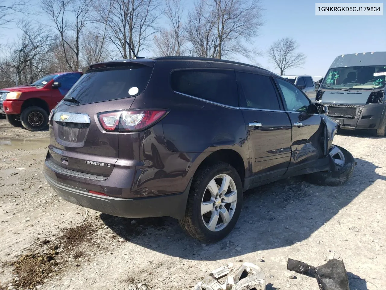 2016 Chevrolet Traverse Lt VIN: 1GNKRGKD5GJ179834 Lot: 46223574