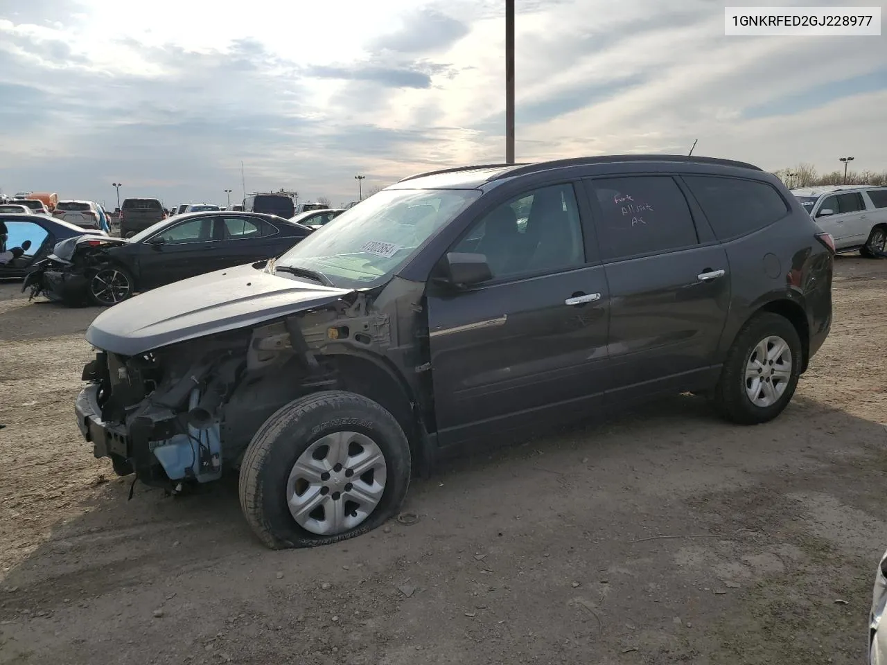 2016 Chevrolet Traverse Ls VIN: 1GNKRFED2GJ228977 Lot: 47802864