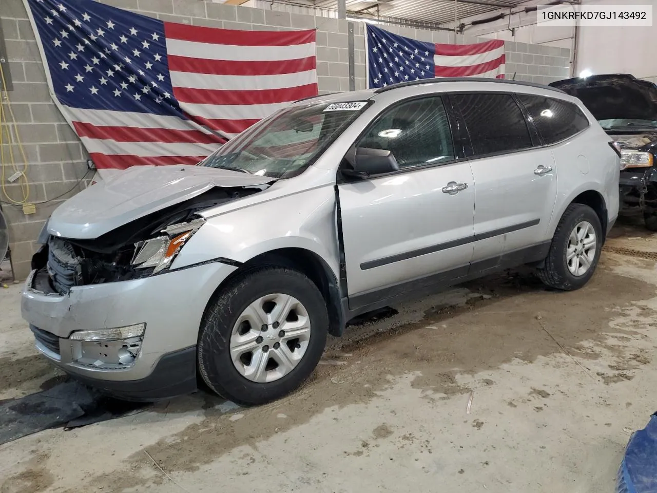 1GNKRFKD7GJ143492 2016 Chevrolet Traverse Ls