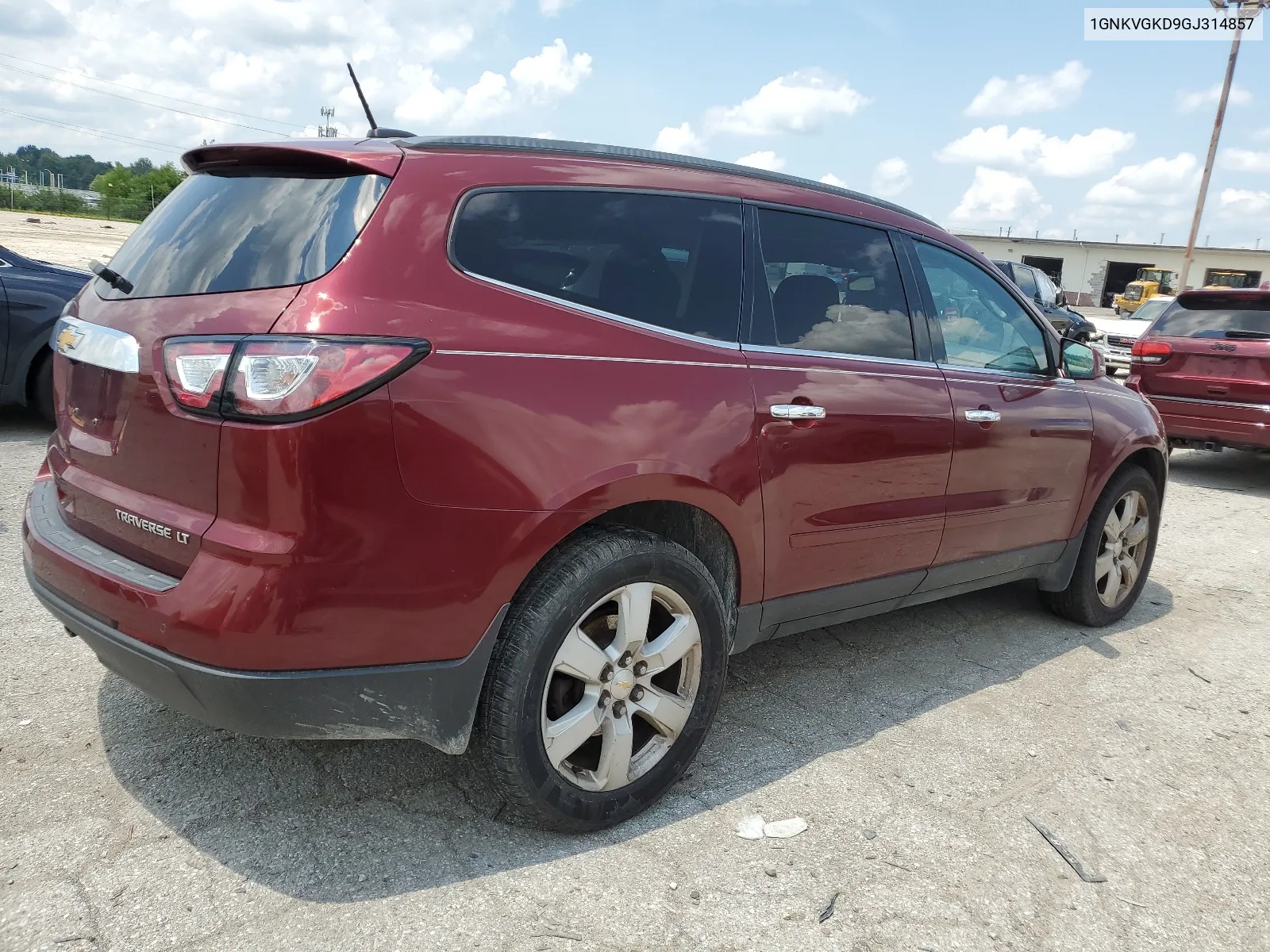 2016 Chevrolet Traverse Lt VIN: 1GNKVGKD9GJ314857 Lot: 62286244