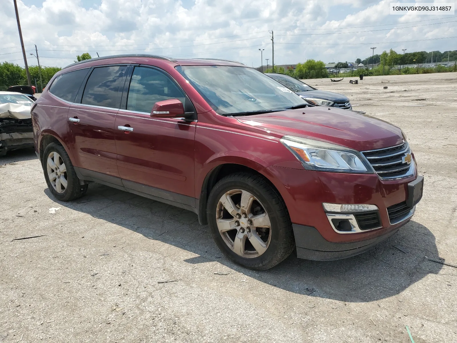 2016 Chevrolet Traverse Lt VIN: 1GNKVGKD9GJ314857 Lot: 62286244