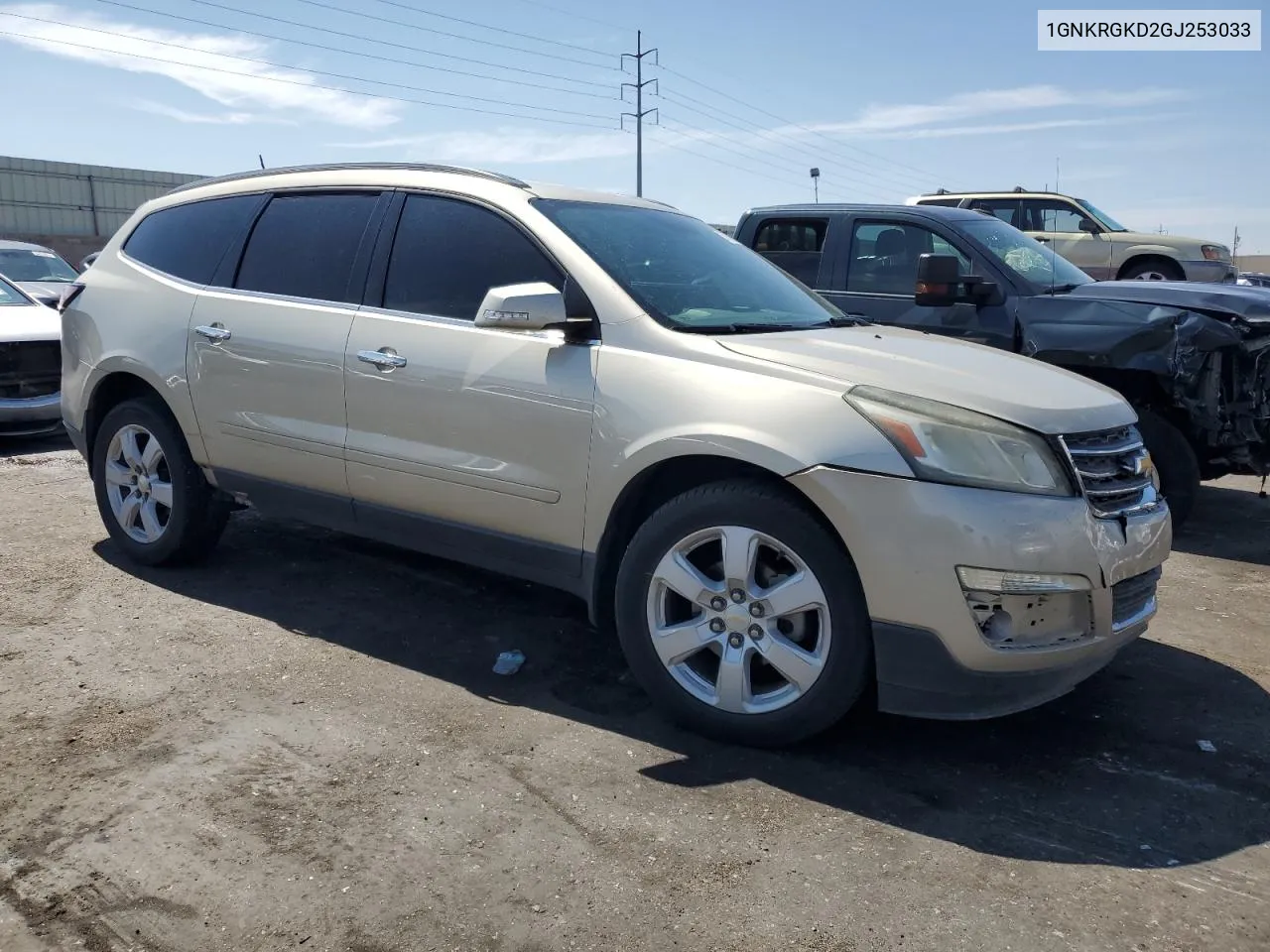 2016 Chevrolet Traverse Lt VIN: 1GNKRGKD2GJ253033 Lot: 63053814