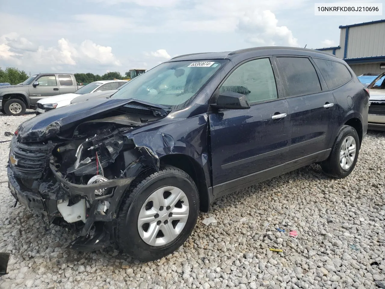 2016 Chevrolet Traverse Ls VIN: 1GNKRFKD8GJ210696 Lot: 63383674