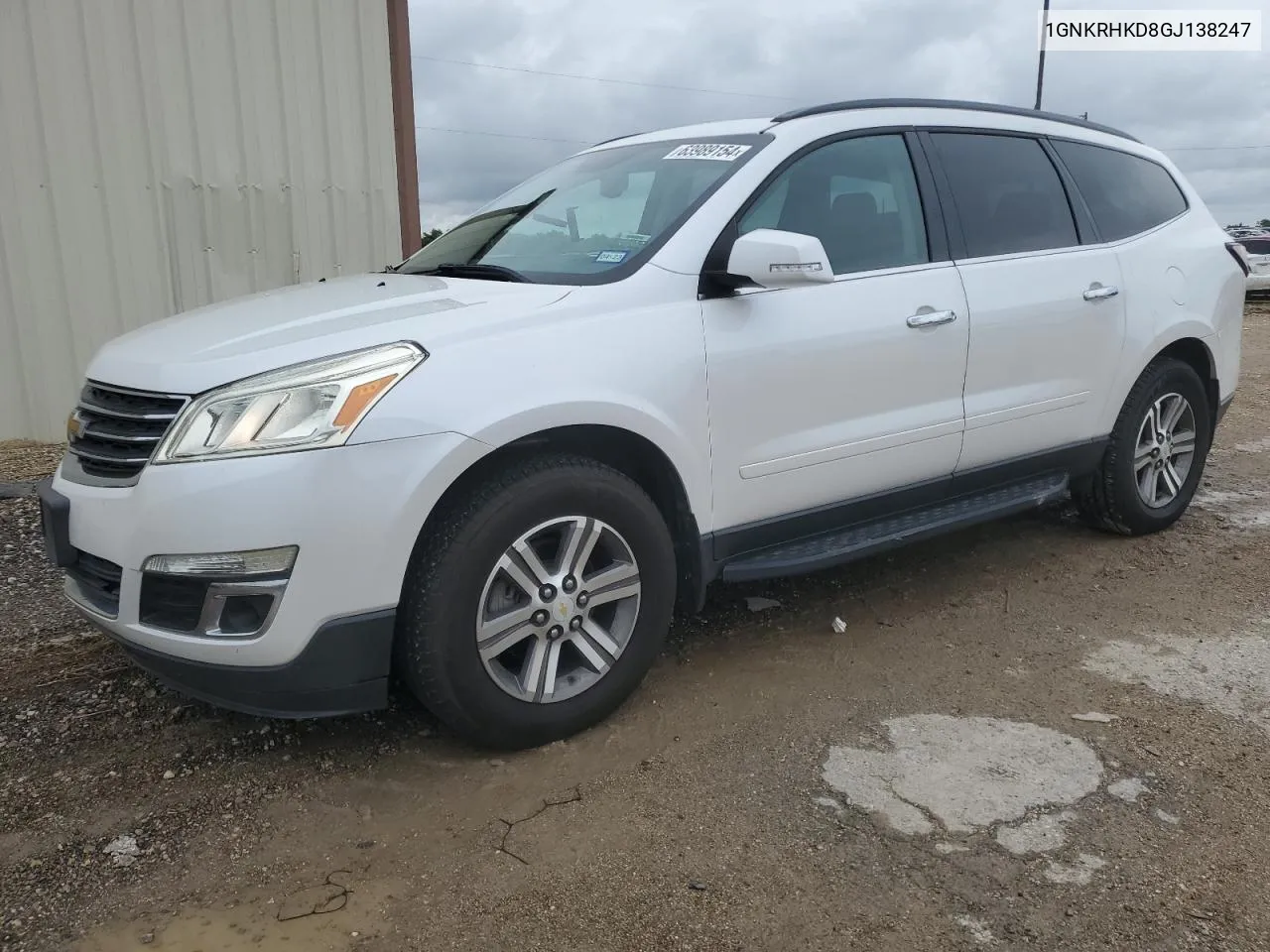 2016 Chevrolet Traverse Lt VIN: 1GNKRHKD8GJ138247 Lot: 63989154