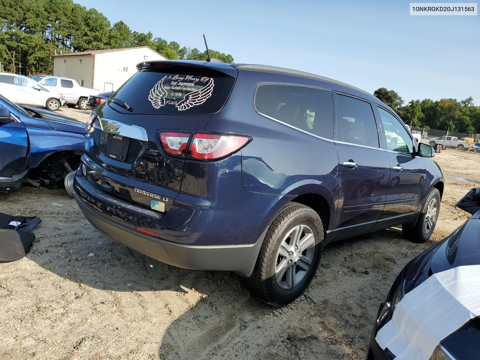 2016 Chevrolet Traverse Lt VIN: 1GNKRGKD2GJ131563 Lot: 68274054