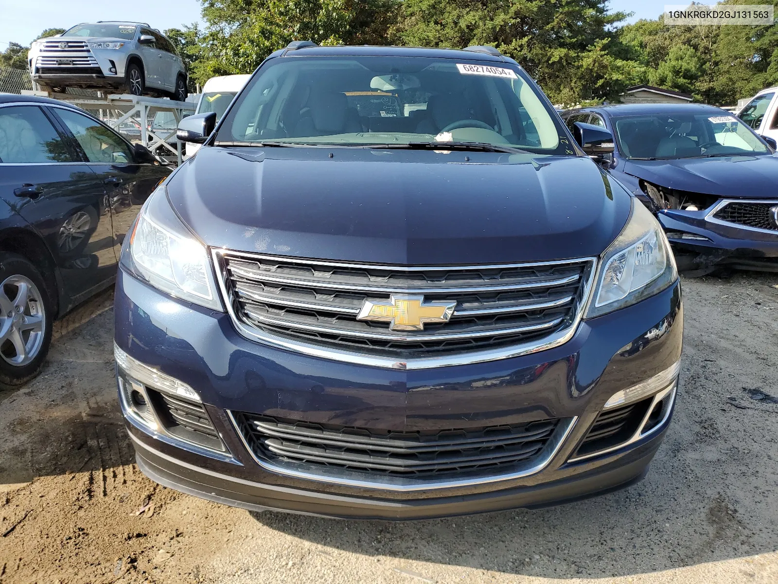 2016 Chevrolet Traverse Lt VIN: 1GNKRGKD2GJ131563 Lot: 68274054