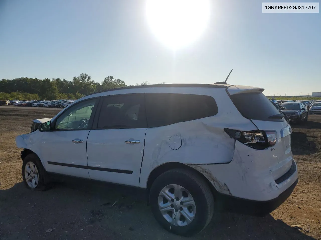 2016 Chevrolet Traverse Ls VIN: 1GNKRFED2GJ317707 Lot: 70082174