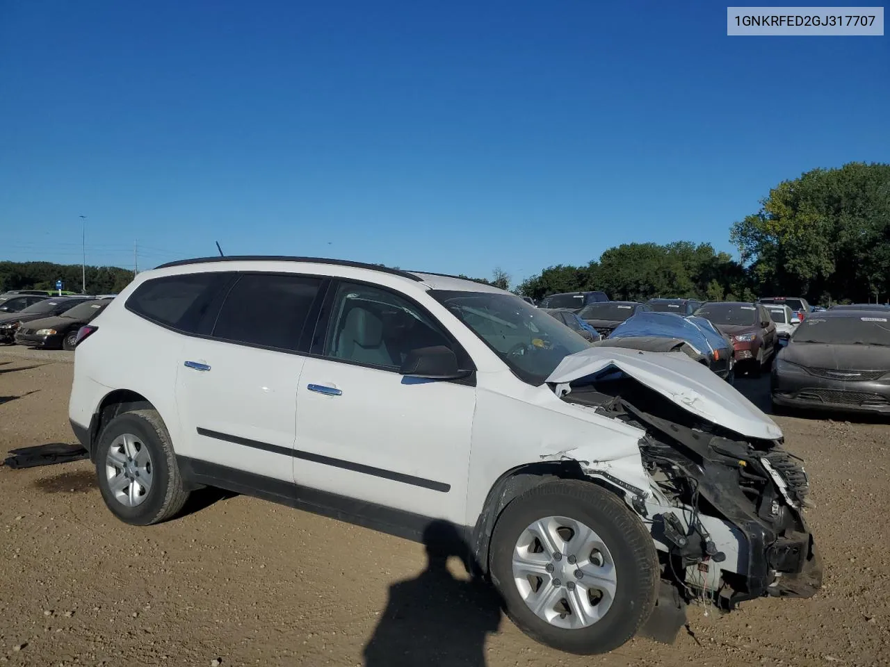 2016 Chevrolet Traverse Ls VIN: 1GNKRFED2GJ317707 Lot: 70082174