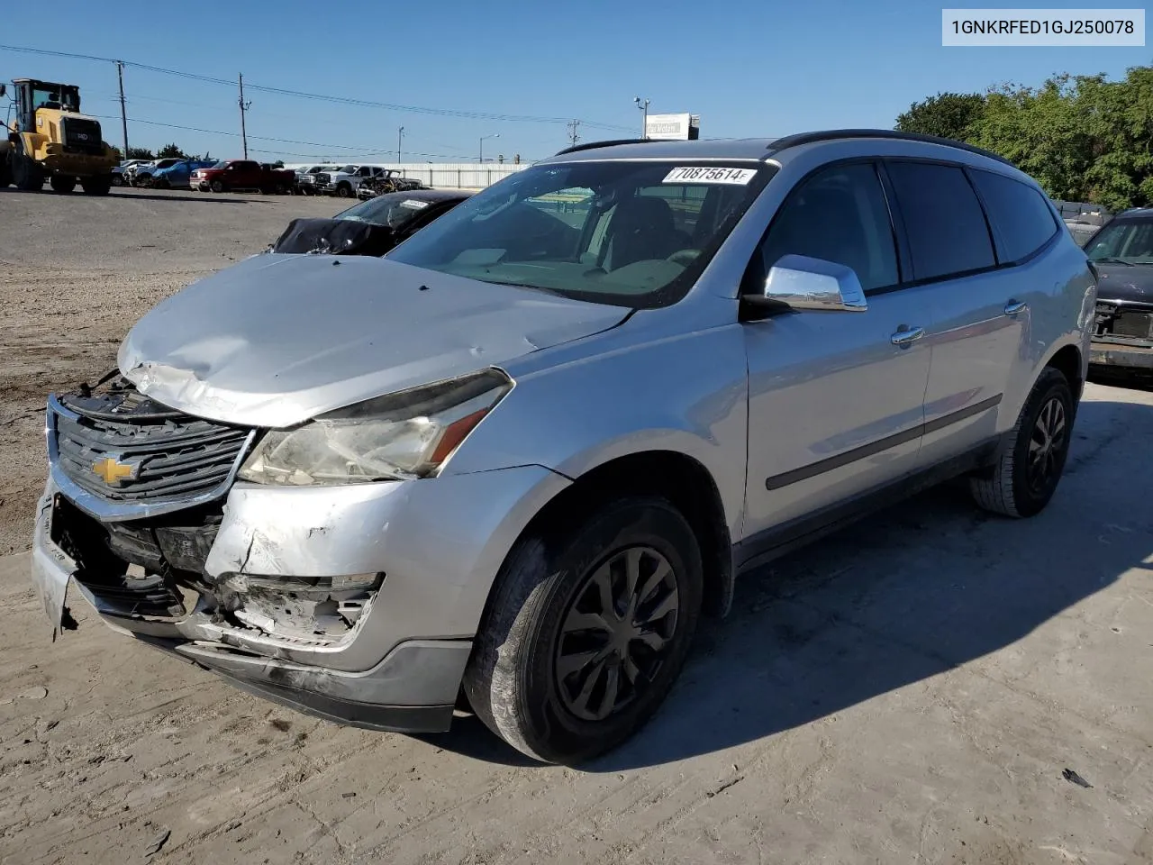 2016 Chevrolet Traverse Ls VIN: 1GNKRFED1GJ250078 Lot: 70875614