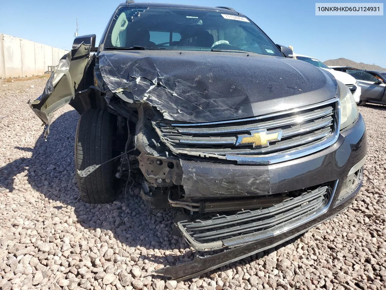 2016 Chevrolet Traverse Lt VIN: 1GNKRHKD6GJ124931 Lot: 71134994