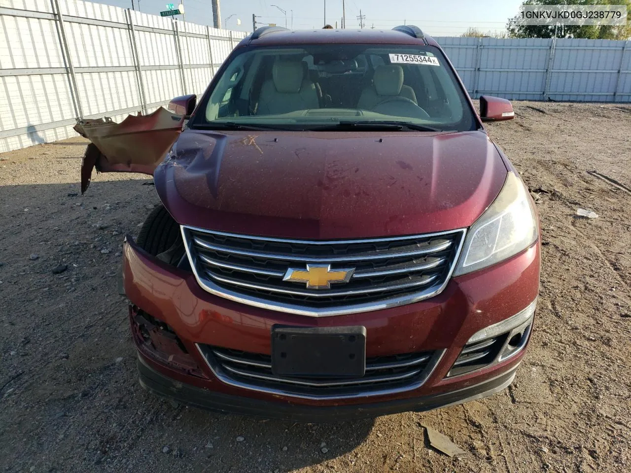 2016 Chevrolet Traverse Ltz VIN: 1GNKVJKD0GJ238779 Lot: 71255344