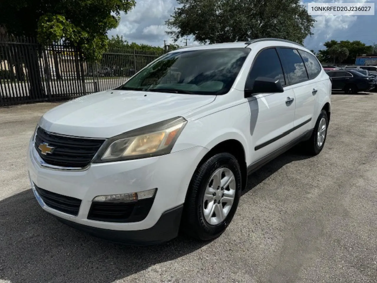 2016 Chevrolet Traverse Ls VIN: 1GNKRFED2GJ236027 Lot: 71632494