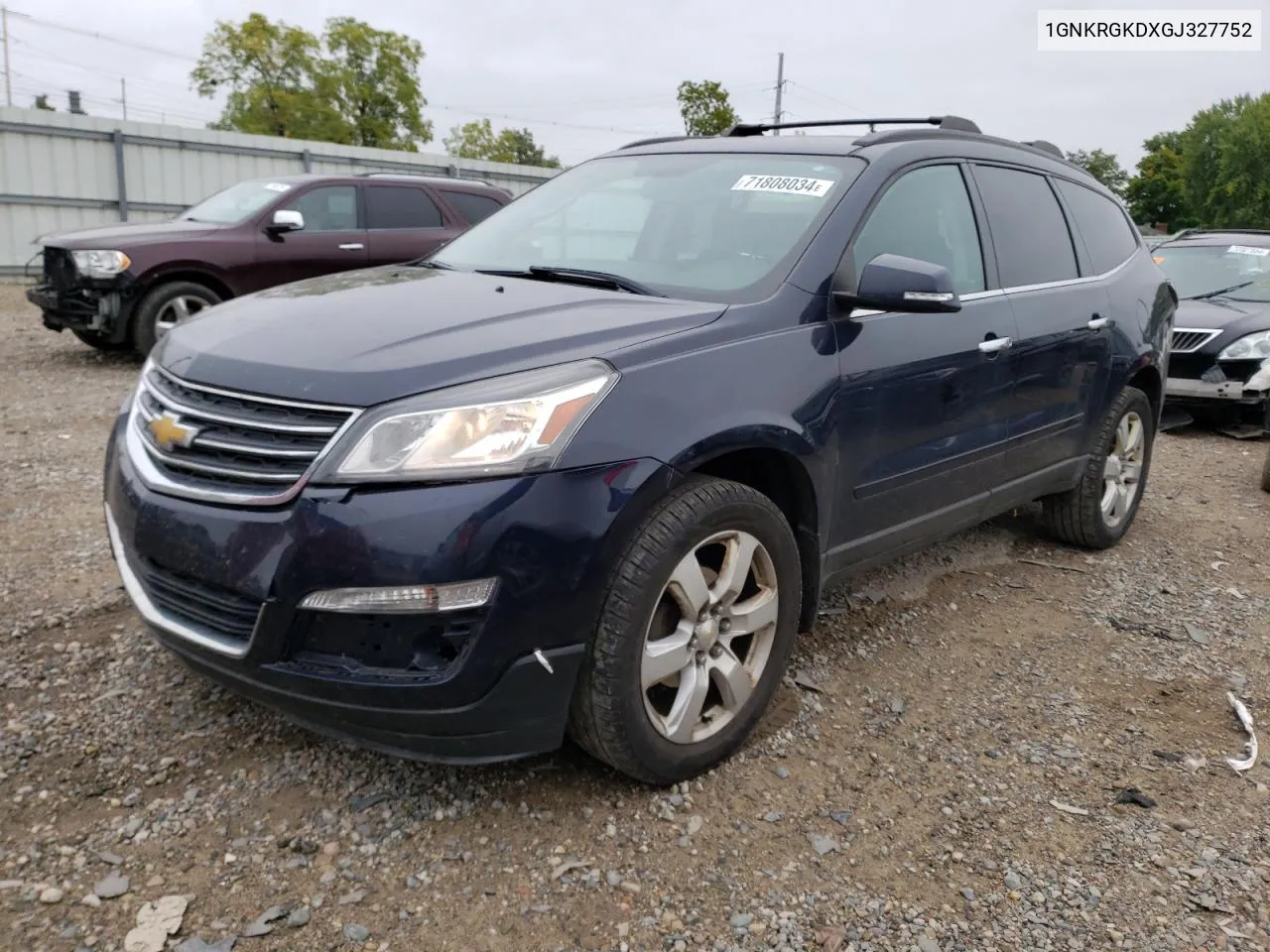 2016 Chevrolet Traverse Lt VIN: 1GNKRGKDXGJ327752 Lot: 71808034