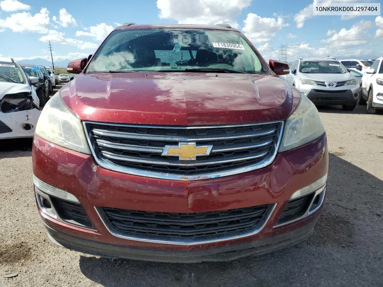 2016 Chevrolet Traverse Lt VIN: 1GNKRGKD0GJ297404 Lot: 71830954