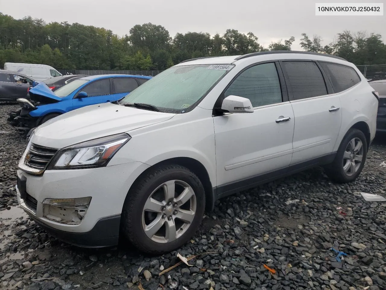 2016 Chevrolet Traverse Lt VIN: 1GNKVGKD7GJ250432 Lot: 71881564