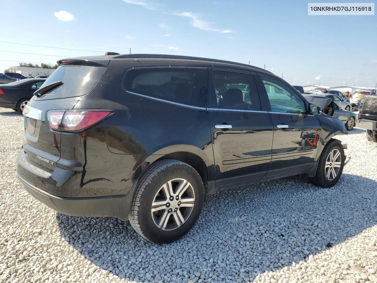 2016 Chevrolet Traverse Lt VIN: 1GNKRHKD7GJ116918 Lot: 72623504