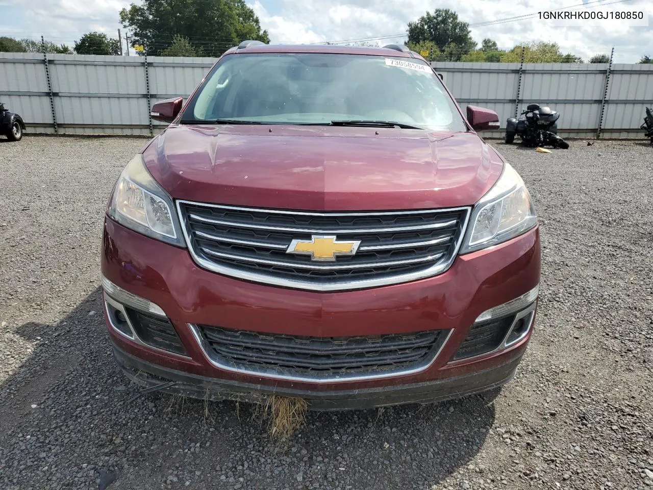 2016 Chevrolet Traverse Lt VIN: 1GNKRHKD0GJ180850 Lot: 73058594