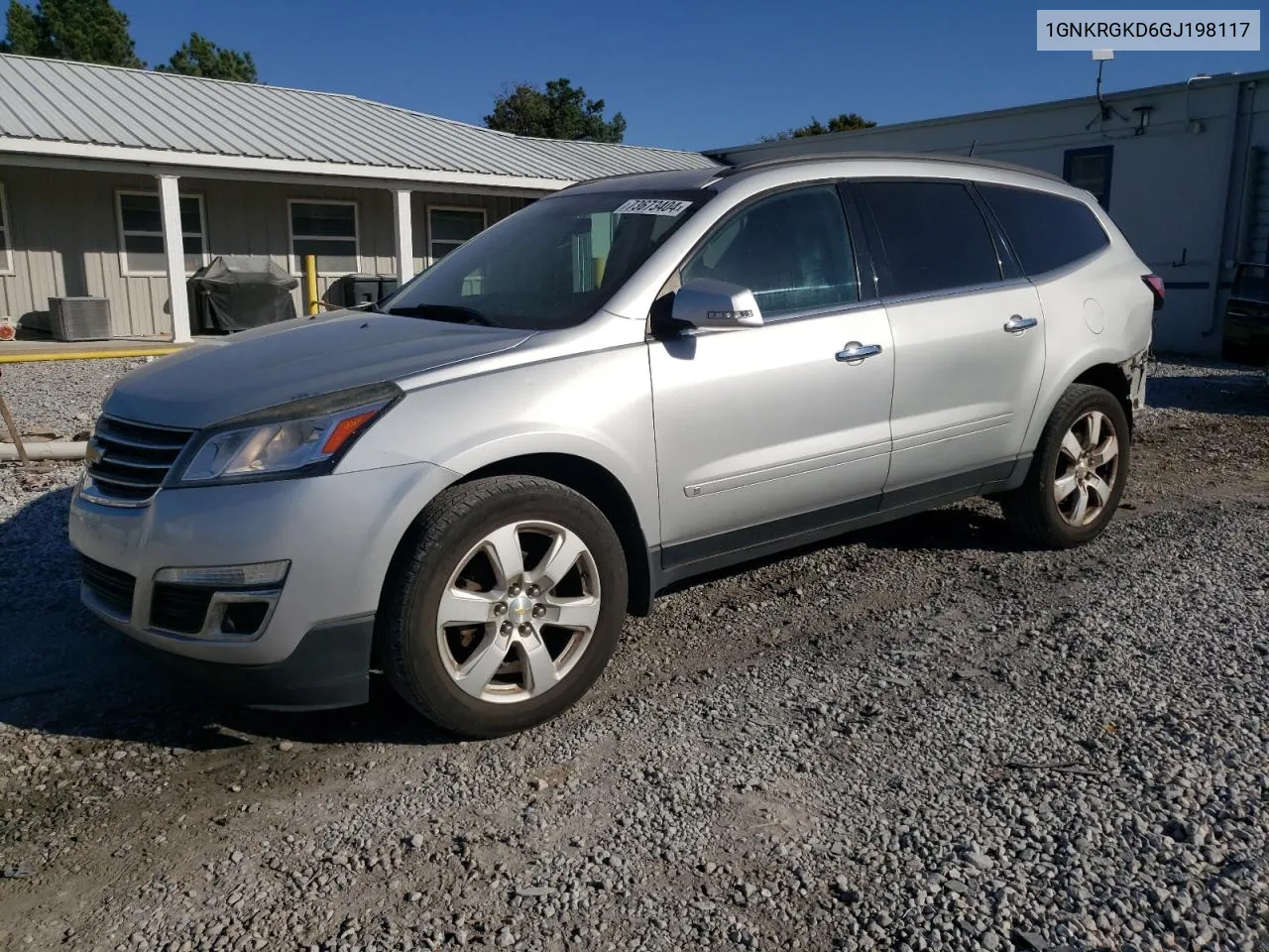 2016 Chevrolet Traverse Lt VIN: 1GNKRGKD6GJ198117 Lot: 73673404