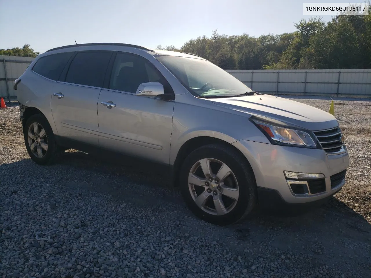 2016 Chevrolet Traverse Lt VIN: 1GNKRGKD6GJ198117 Lot: 73673404