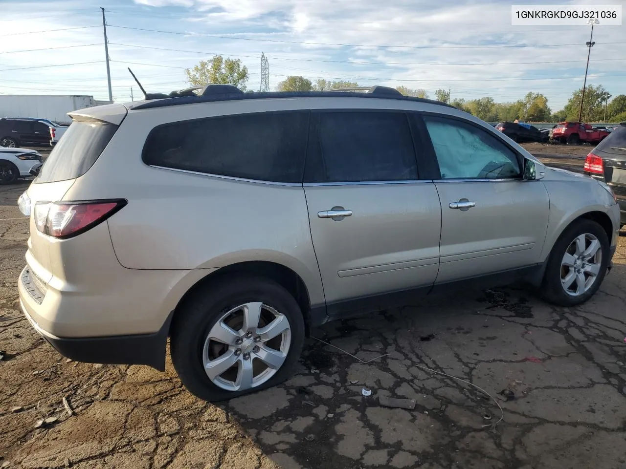 2016 Chevrolet Traverse Lt VIN: 1GNKRGKD9GJ321036 Lot: 73801744