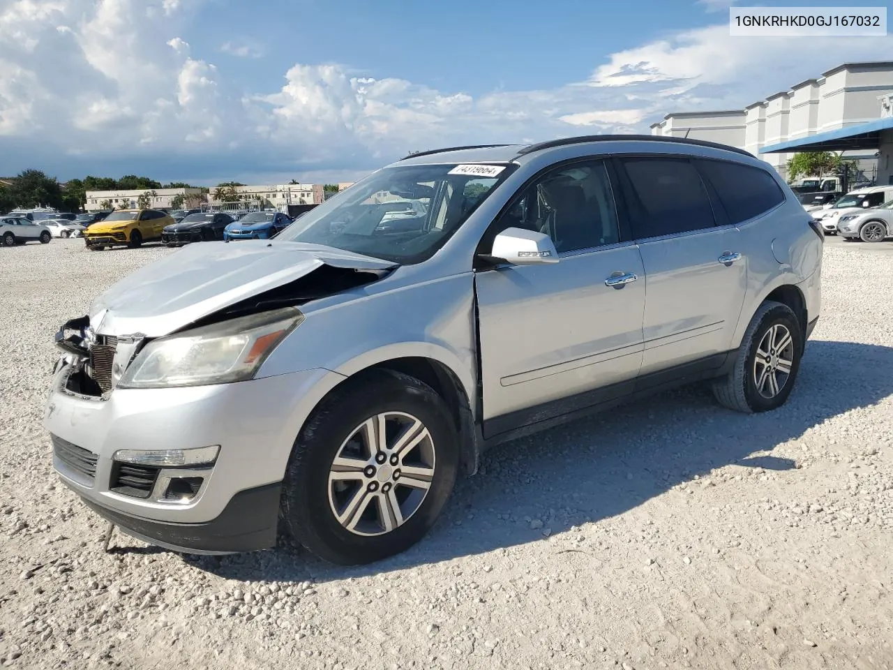 2016 Chevrolet Traverse Lt VIN: 1GNKRHKD0GJ167032 Lot: 74319664